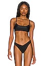 view 1 of 4 Dallas Ribbed Bikini Top in Black