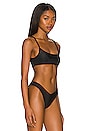 view 2 of 4 Dallas Ribbed Bikini Top in Black