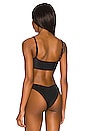 view 3 of 4 Dallas Ribbed Bikini Top in Black