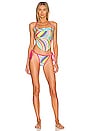 view 5 of 5 Indy Shine Bikini Top in Rainbow Swirl