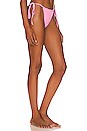 view 2 of 4 Tia Ribbed Bikini Bottom in Distorted Pink