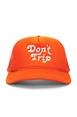 view 1 of 2 / Don't Trip Kids Trucker Hat in Orange