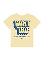 view 1 of 2 Lazy Days Kids Short Sleeve Tee in Pale Yellow