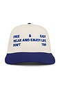 view 1 of 3 Trifecta Two Tone 5 Panel Snapback Hat in Natural & Royal