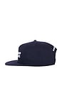 view 3 of 3 Relax 5 Panel Strapback Hat in Navy