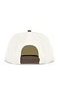 view 2 of 3 High Summer Two Tone 5 Panel Snapback Hat in Natural & Brown