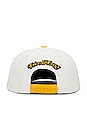 view 2 of 2 Be Happy Short Brim Snapback Hat in White