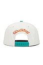 view 2 of 2 Poppy Short Brim Snapback Hat in White