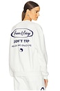 view 1 of 5 Script Heavy Fleece Sweatshirt in Coconut