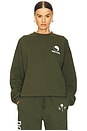 view 2 of 5 La Palma Heavy Fleece Sweatshirt in Olive