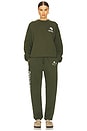 view 5 of 5 La Palma Heavy Fleece Sweatshirt in Olive