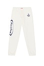 view 1 of 6 Script Heavy Fleece Sweatpants in Coconut