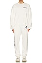 view 5 of 6 Script Heavy Fleece Sweatpants in Coconut