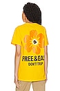 view 3 of 4 Island Flower Tee in Orange in Gold