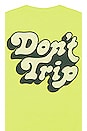 view 3 of 5 Don't Trip Drop Shadow Tee in Neon Yellow