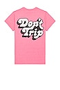 view 1 of 5 Don't Trip Shadow Tee in Neon Pink