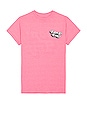 view 2 of 5 Don't Trip Shadow Tee in Neon Pink
