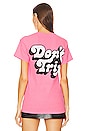 view 4 of 5 Don't Trip Shadow Tee in Neon Pink