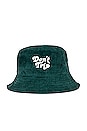 view 1 of 4 Don't Trip Fat Corduroy Bucket Hat in Green / White