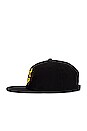 view 3 of 4 Unconstructed Hats in Black & Yellow