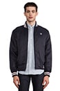 view 2 of 6 Tipped Tennis Bomber in Navy/Port in Navy & Port