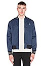 view 2 of 4 Cotton Bomber Jacket in Service Blue