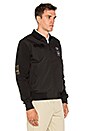 view 3 of 7 КУРТКА ХАРРИНГТОН С КОНТРАСТНЫМИ РУКАВАМИ X ART COMES FIRST in Black