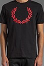 view 4 of 4 Laurel Print T-Shirt en Black/Hibiscus Pink in Black & Hibiscus Pink