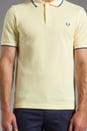 view 4 of 5 Twin Tipped Fred Perry Shirt in Ice Lemon/Ecru/Midblue in Ice Lemon & Ecru & Midblue
