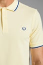 view 5 of 5 Twin Tipped Fred Perry Shirt in Ice Lemon/Ecru/Midblue in Ice Lemon & Ecru & Midblue