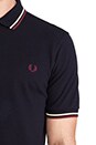 view 5 of 5 Twin Tipped Fred Perry Shirt in Navy & Soft Yellow & Port