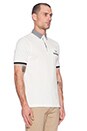 view 2 of 3 Gingham Trim Tipped Polo in Snow White