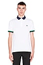 view 1 of 3 Colour Block Pique Shirt in White