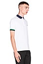 view 2 of 3 Colour Block Pique Shirt in White