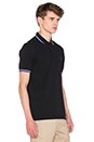 view 2 of 3 Twin Tipped Polo in Black & White & Regal