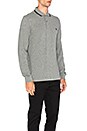 view 2 of 4 Long Sleeve Twin Tipped Polo in Steel Marl & Port & Navy