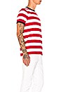 view 2 of 4 Striped Ringer Tee in Blood