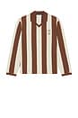 view 4 of 5 x Craig Green Heavy Weight Long Sleeve Polo Shirt in Uniform Brown