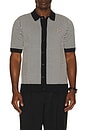 view 1 of 5 Chequrboard Button Thru Shirt in Black