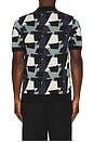 view 2 of 5 Fragment Jacquard Knit Polo Shirt in Black