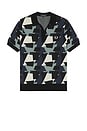 view 4 of 5 Fragment Jacquard Knit Polo Shirt in Black