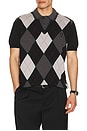 view 1 of 5 x Kris Van Assche Argyle Knitted Shirt in Black
