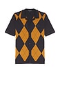 view 4 of 5 Argyle Button Knitted Shirt in Navy