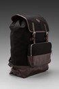 view 3 of 4 Cotton Rucksack in Black/ Chocolate in Black & Chocolate