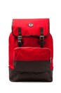 view 1 of 4 Cotton Rucksack in Red/ Chocolate in Red & Chocolate