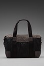view 1 of 5 Waxed Canvas Holdall in Black/Charcoal in Black & Charcoal