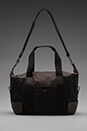 view 5 of 5 Waxed Canvas Holdall in Black/Charcoal in Black & Charcoal