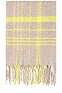 view 2 of 5 Prep Brushed Plaid Blanket Scarf in Sand Combo