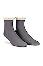view 1 of 1 Beloved Waffle Knit Ankle Sock in Shark