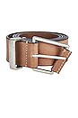 view 3 of 3 We The Free Getty Leather Belt in English Tweed